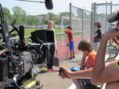 Sur le plateau du film Les nôtres_3